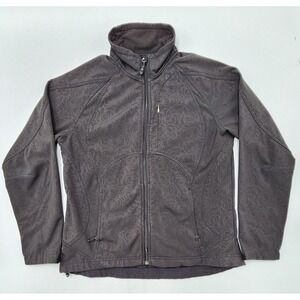 Double Diamond Jacket Womens Medium Black Hooded Softshell Fleece Lined Outdoor‎